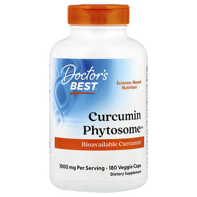 Doctor's Best, Curcumin Phospholipid Complex, 1,000 mg, 180 Vegetarian Capsules (500 mg per capsule)