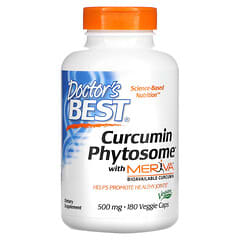 Doctor's Best, Fitossomo de Curcumina com Meriva, 500 mg, 180 Cápsulas Vegetais
