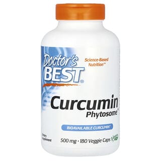 Doctor's Best, Curcumin Phytosome, Kurkumin-Phytosom, 1.000 mg, 180 pflanzliche Kapseln (500 mg pro Kapsel)