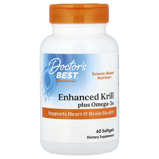 Doctor's Best, Enhanced Krill Plus Omega3s with Superba Krill, verbessertes Krill Plus Omega3s mit Superba Krill, 60 Weichkapseln