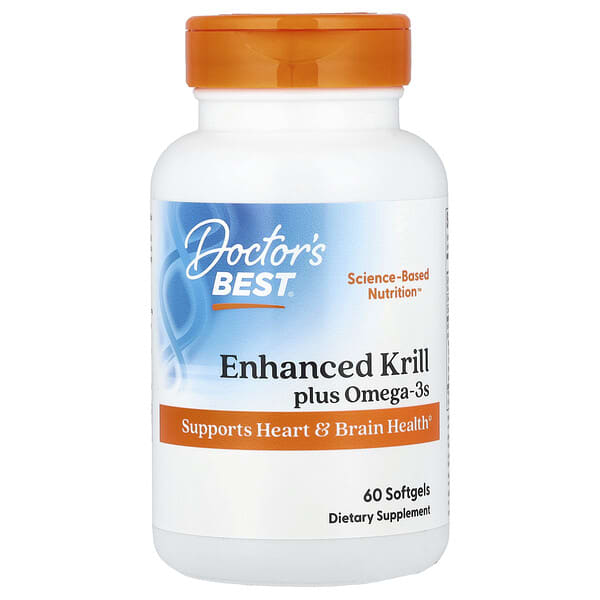 Doctor's Best Enhanced Krill Plus Omega3s, 60 Softgels