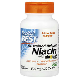 Doctor's Best, Niacian de liberación sostenida con niaXtend, 500 mg, 120 comprimidos