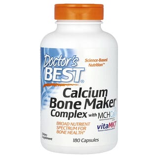 Doctor's Best, Kalsium Bone Maker Complex dengan MCHCal dan VitaMK7, 180 Kapsul