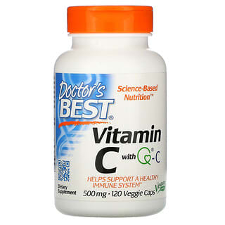 Doctor's Best, Vitamina C con control de calidad, 500 mg, 120 cápsulas vegetales