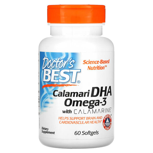 Doctor's Best, Calamari DHA Omega-3 with Calamarine, 60 Softgels (Discontinued Item) 