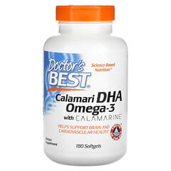 Doctor's Best, Calamari DHA Omega-3 with Calamarine, 180 cápsulas blandas