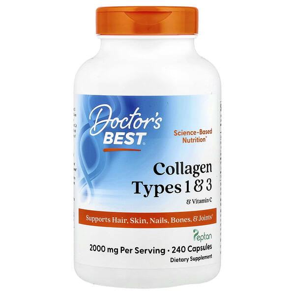 Collagen Types 1 & 3 & Vitamin C, 240 Capsules