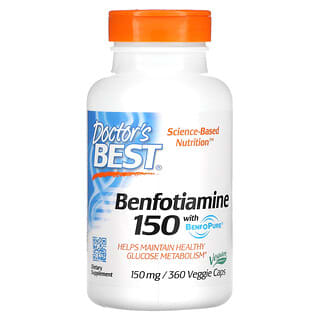 Doctor's Best, Benfotiamina con BenfoPure, 150 mg, 360 cápsulas vegetales