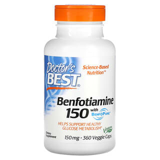 Doctor's Best, Benfotiamine à la BenfoPure, 150 mg, 360 capsules végétariennes