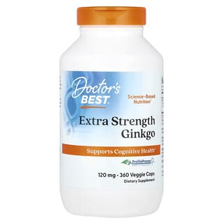 Doctor's Best, Ginkgo biloba extrapuissant, 120 mg, 360 capsules végétariennes