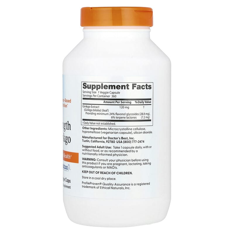 成分増量タイプ イチョウ、120mg、ベジカプセル360粒 成分増量タイプ イチョウ、120mg、ベジカプセル360粒