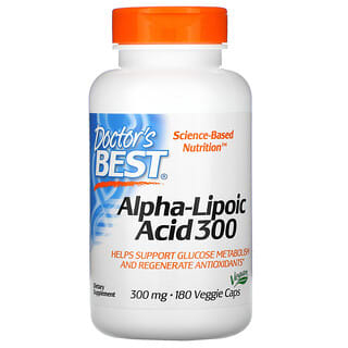 Doctor's Best, Alpha-Lipoic Acid 300, 300 mg, 180 Veggie Caps