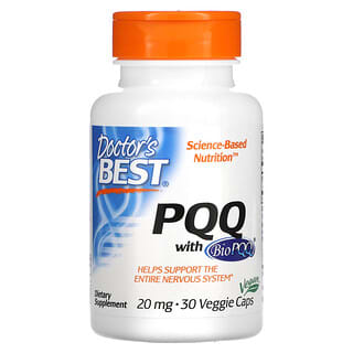 Doctor's Best, PQQ com BioPQQ, 20 mg, 30 Cápsulas Vegetais