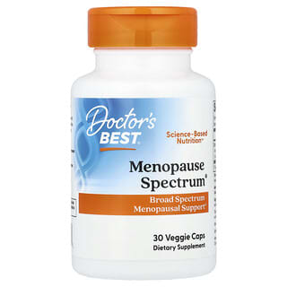 Doctor's Best, Spectre de la ménopause avec EstroG-100, 30 capsules végétariennes