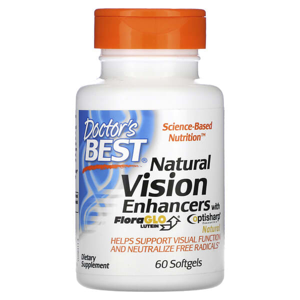 Doctor's Best, Natural Vision Enhancers with FloraGlo Lutein, 60 Softgels