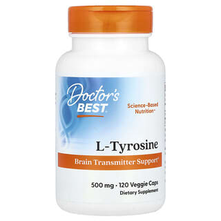 Doctor's Best, Best L-tirosina, 500 mg, 120 cápsulas vegetales