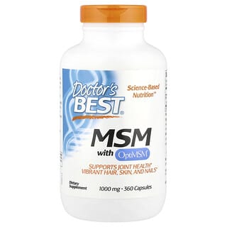 Doctor's Best, MSM dengan OptiMSM®, 3.000 mg, 360 Kapsul (1.000 mg per Kapsul)