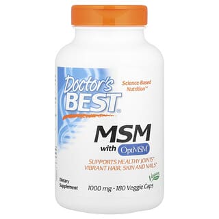 Doctor's Best, MSM with OptiMSM®, 3,000 mg, 180 Veggie Caps (1,000 mg Per Capsules)