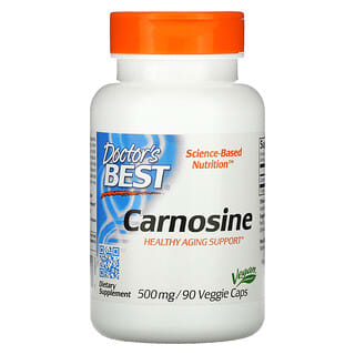 Doctor's Best, Carnosina, 500 mg, 90 cápsulas vegetales