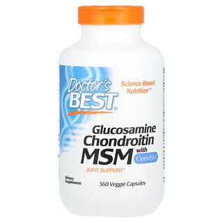 Doctor's Best, Chondroitin MSM Glukosamin dengan OptiMSM, 360 Kapsul Nabati