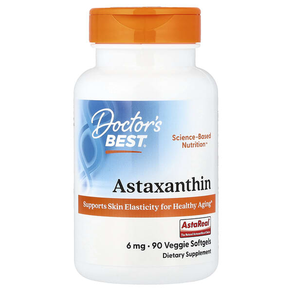 Doctor's Best, 아스타잔틴, 6mg, 베지 소프트젤 90정
