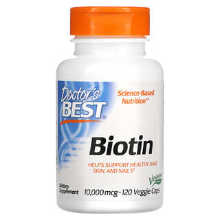 Doctor's Best, Biotin, 10,000 mcg, 120 Veggie Caps