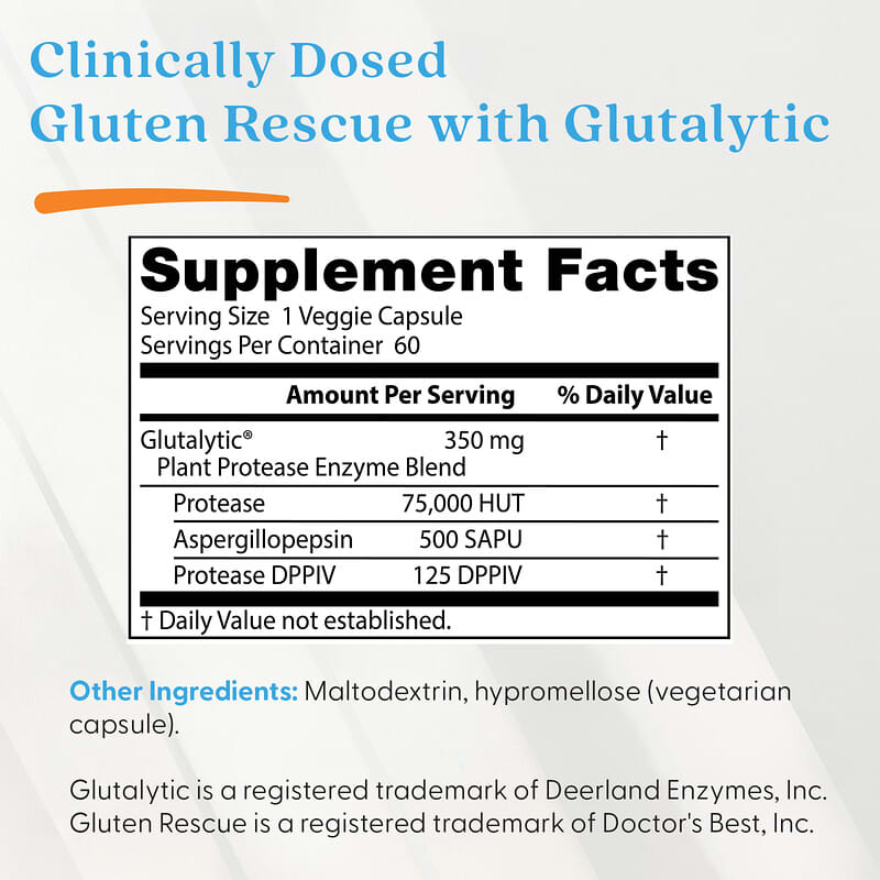 Gluten Rescue® Enzyme Blend , 60 Veggie Caps