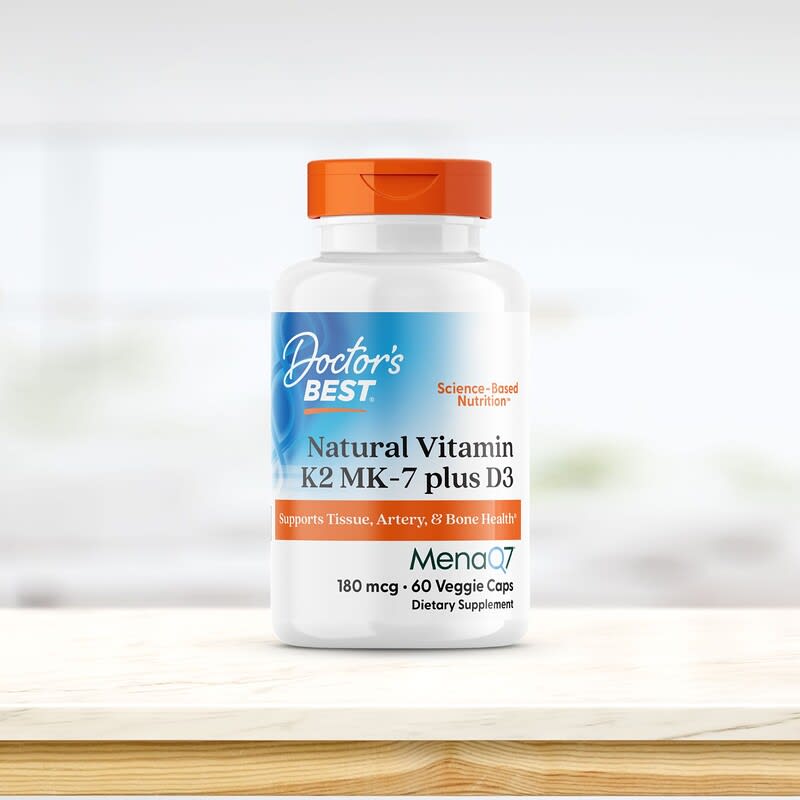 ナチュラルビタミンK2 MK-7＋D3、180mcg、ベジカプセル60粒