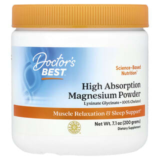 Doctor's Best, Poudre de magnésium à haute absorption, 200 g