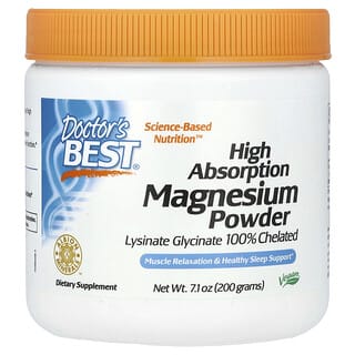 Doctor's Best, Magnesio ad alto assorbimento in polvere, 200 g
