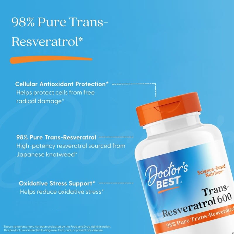高濃度トランスレスベラトロール600、600mg、ベジカプセル60粒