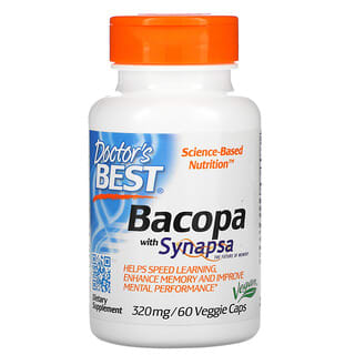 Doctor's Best, Bacopa com Synapsa, 320 mg, 60 Cápsulas Vegetais