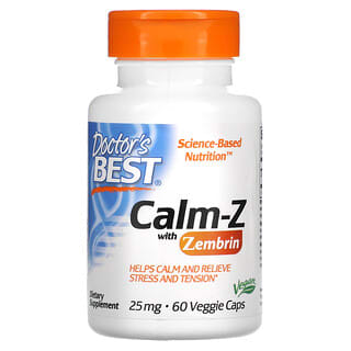 Doctor's Best, Calm-Z con Zembrin, 25 mg, 60 cápsulas vegetales
