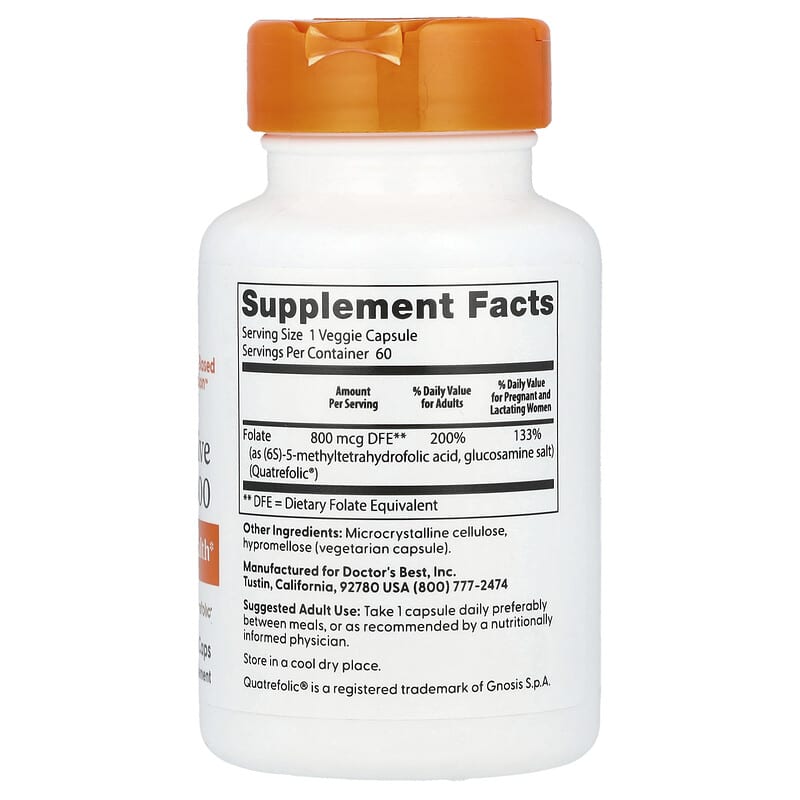 有用型葉酸800、800mcg、ベジカプセル60粒 有用型葉酸800、800mcg、ベジカプセル60粒