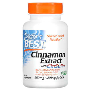 Doctor's Best, Cinnamon Extract with CinSulin, 125 mg, 120 Veggie Caps