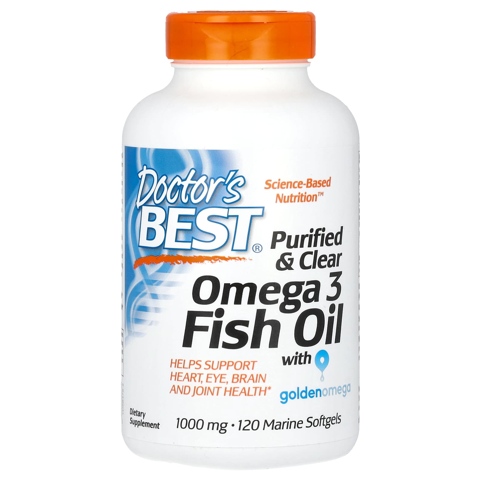 Purified Clear Omega 3 Fish Oil with Goldenomega 2 000 mg 120