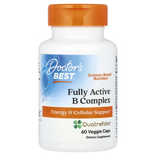 Doctor's Best, Complejo de vitaminas B completamente activo, 60 cápsulas vegetales