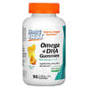 Omega y DHA con Omega 3-6-9, Suplemento cítrico en serio, 90 gomitas