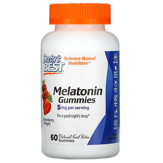 Doctor's Best, мелатонин в жевательных таблетках, клубника, 2.5 мг, 60 жевательных таблеток