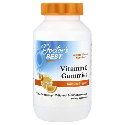 Doctor's Best, Vitamin C Gummies, Orange, 120 Gummies (125 mg each gummy)