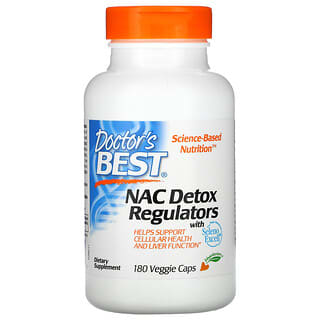Doctor's Best, Reguladores de desintoxicación con NAC, 180 cápsulas vegetales