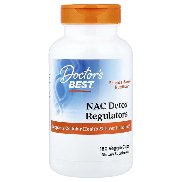 Doctor's Best, NAC 디톡스 레귤레이터, 베지 캡슐 180정