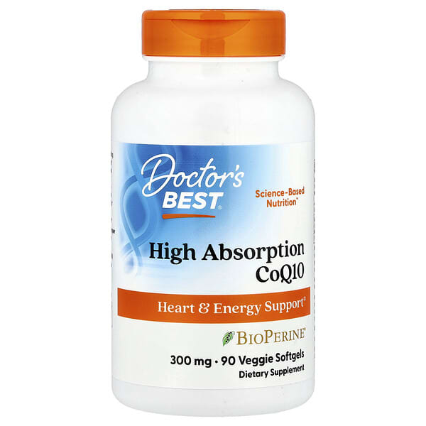 Doctor's Best, 高吸收輔酶 Q10 素食軟膠囊，300 毫克，90 粒
