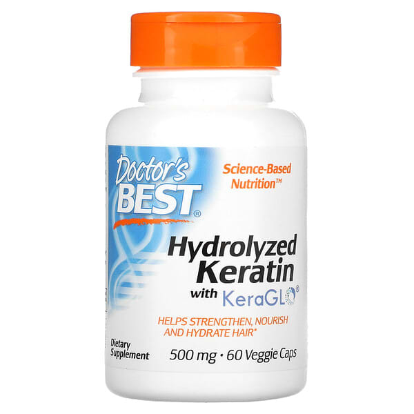 Doctor's Best, Hydrolyzed Keratin, 500 mg, 60 Veggie Caps