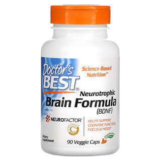 Doctor's Best, Fórmula Neurotrófica para o Cérebro, 90 Cápsulas Vegetais