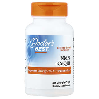 Doctor's Best, NMN и коэнзим Q10, 60 растительных капсул