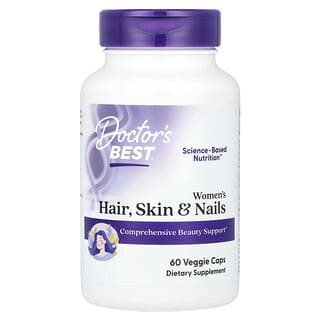 Doctor's Best, Women‘s Hair, Skin & Nails, Pflege für Haare, Haut und Nägel von Frauen, 60 pflanzliche Kapseln