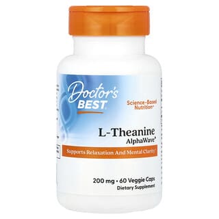 Doctor's Best, L-теанин, AlphaWave®, 200 мг, 60 растительных капсул