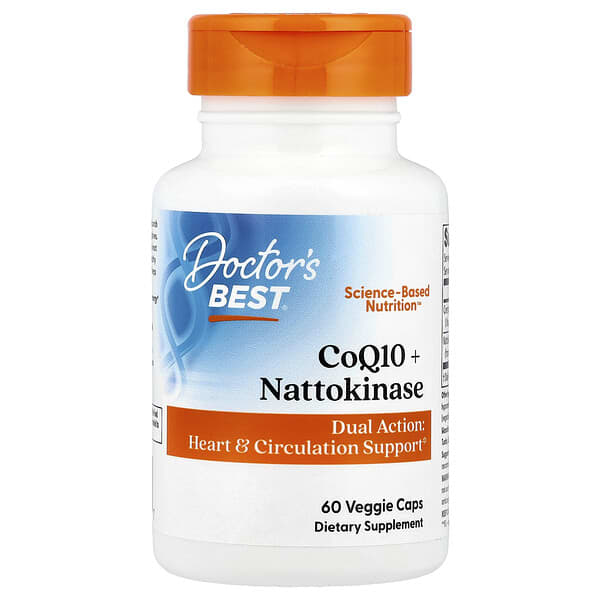 Doctor's Best, 輔酶 Q10 + 納豆激酶，60 粒素食膠囊