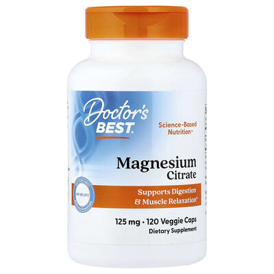 Doctor's Best, Magnesium Citrate, 125 mg, 120 Veggie Caps